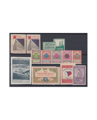 F-EX7953 CZECHOSLOVAKIA CINDERELLA STAMPS LOT MH- NO GUM.