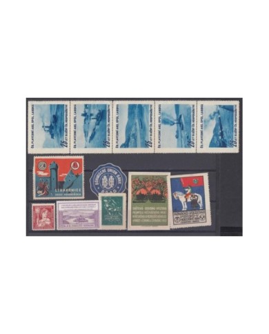 F-EX8246 CZECHOSLOVAKIA CINDERELLA MH - NO GUM STAMPS LOT.