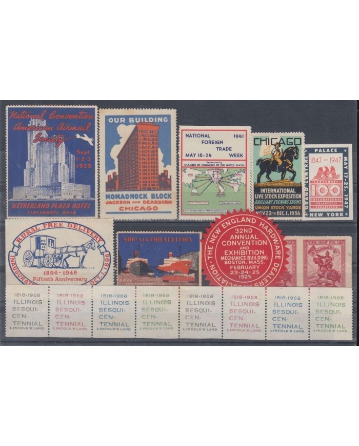 F-EX8215 US CINDERELLA STAMPS LOT. EXPO MNH.