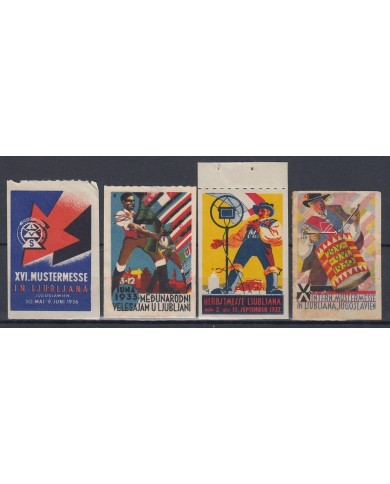 F-EX8168 YUGOSLAVIA CINDERELLA JUBLJANA STAMPS FAIR MH- NO GUM- USED