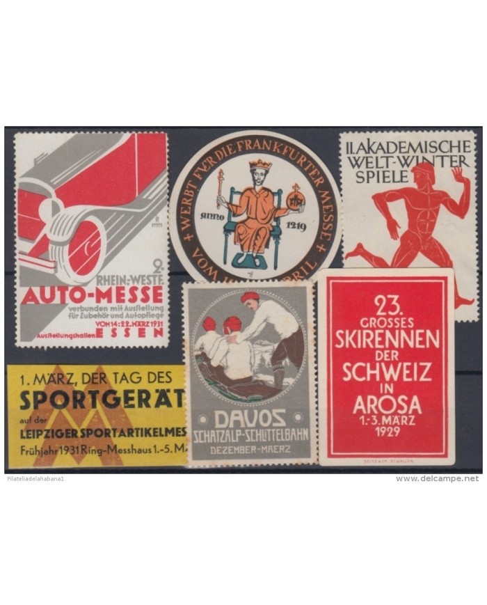 F-EX4475 GERMANY DEUSTCHLAND CINDERELLA 1930Â´ LOT. MOTOR RACING AUTO CAR.
