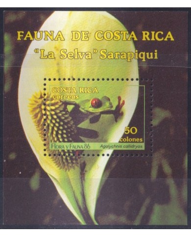 F-EX27688 COSTA RICA MNH 1986 FAUNA FROG RANAS SELVA SARAPIQUI.