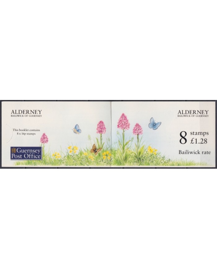 F-EX22871 ALDERNEY ENGLAND MNH 1994 BOOKLED BUTTERFLIES INSECTS PAPILLON MARIPOSAS ENTOMOLOGY.