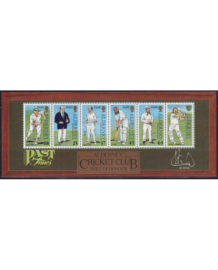 F-EX22880 ALDERNEY ENGLAND UK MNH 1997 SHEET CRICKET CLUB.