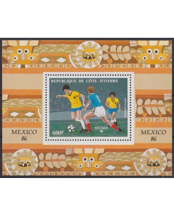 F-EX22905 IVORY COAST COTE D´IVORE MNH 1986 SOCCER WORLD CUP MEXICO.