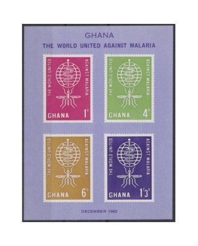 F-EX22952 GHANA MNH 1962 MALARIA INSECTS MOSQUITOS.