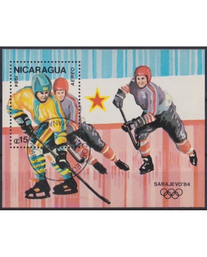 F-EX22970 NICARAGUA MNH 1984 WINTER OLYMPIC GAMES SARAJEVO SKI.