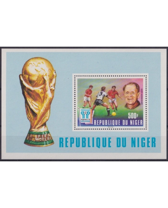 F-EX22995 NIGER MNH 1977 SOCCER WORLD CUP ARGENTINA SEP HERBERGER.