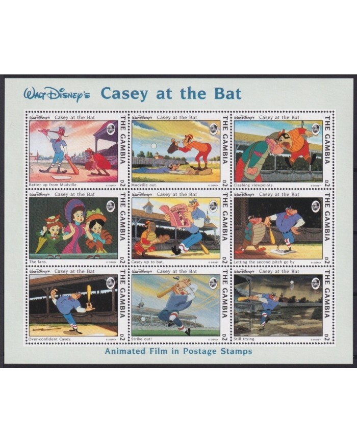 F-EX23013 GAMBIA MNH 1993 DISNEY CASEY AT THE BAT.
