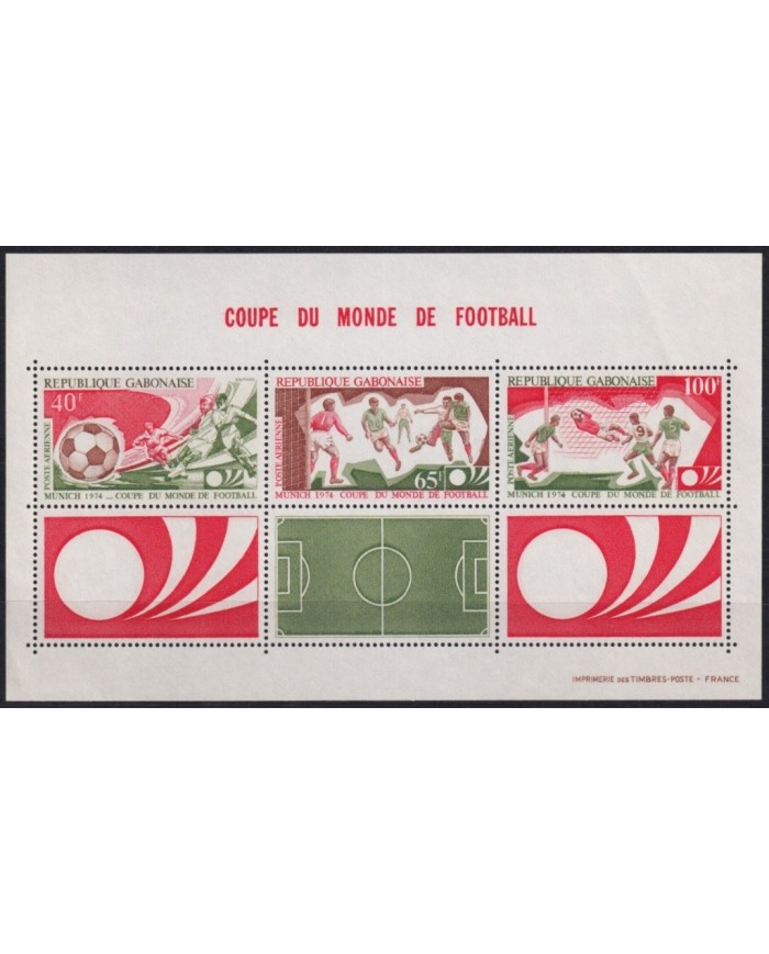 F-EX23026 GABON MNH 1974 MUNICH SOCCER WORLD CUP GERMANY FUTBOL.