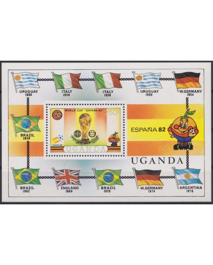 F-EX23213 UGANDA MNH 1982 SOCCER WORLD CUP SPAIN FUTBOL.