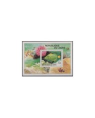 F-EX23272 ZAIRE USED 1980 SHEET SEA MARINE WILDLIFE FISH PECES.