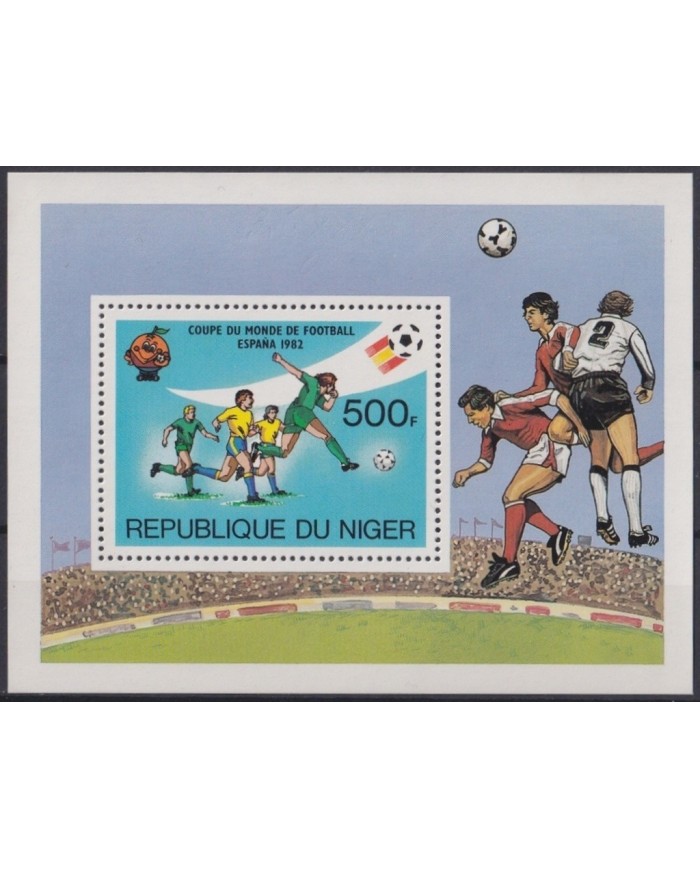 F-EX23276 NIGER MNH 1981 SOCCER WORLD CUP SPAIN.