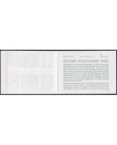 F-EX23287 SVERIGE SUEDE SUECIA MNH 1988 BOOKLED ART ARTE PAINTING.