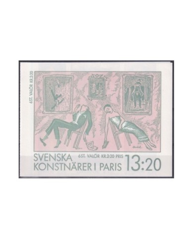 F-EX23287 SVERIGE SUEDE SUECIA MNH 1988 BOOKLED ART ARTE PAINTING.