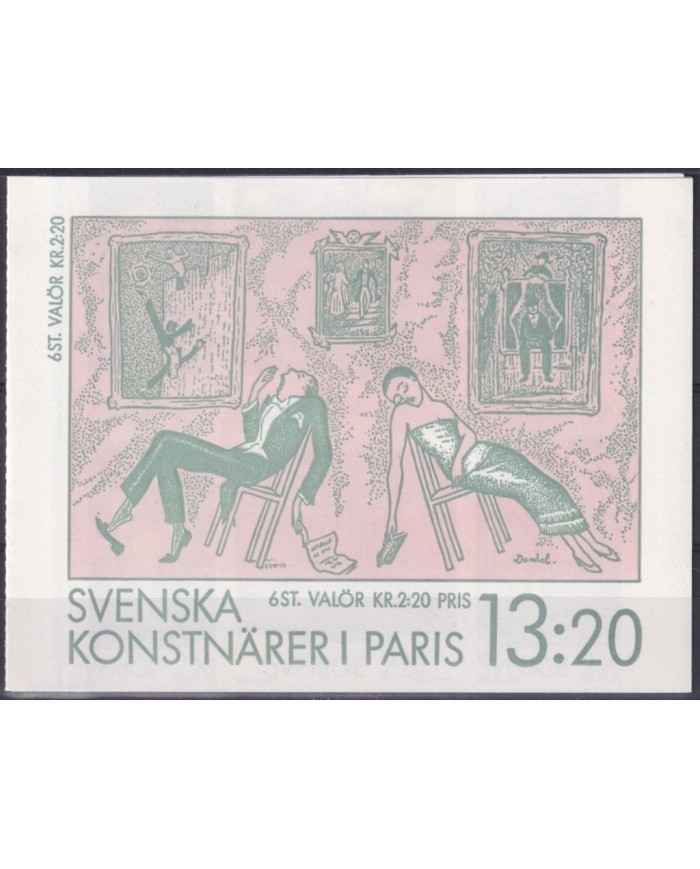 F-EX23287 SVERIGE SUEDE SUECIA MNH 1988 BOOKLED ART ARTE PAINTING.