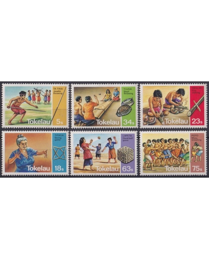 F-EX23322 TOKELAU MNH 1983 TRADITIONAL GAMES JUEGOS TRADICIONALES.