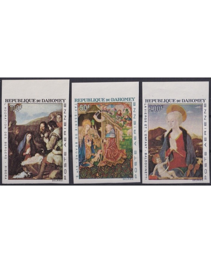 F-EX23350 DAHOMEY MNH 1966 IMPERF RELIGION ART ARTE PAINTING RIVERA BALDOVINETTI