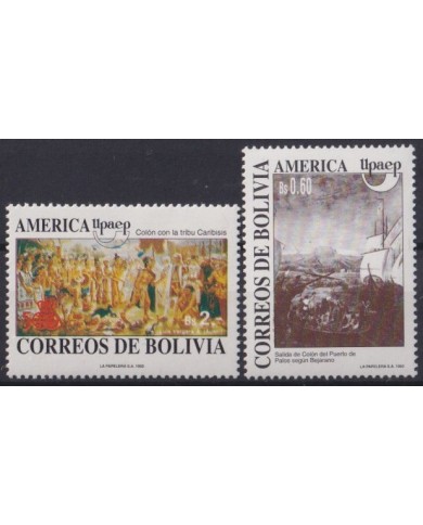 F-EX23414 BOLIVIA MNH 1991 AMERICA UPAEP DISCOVERY SHIP COLUMBUS CARIBISIS