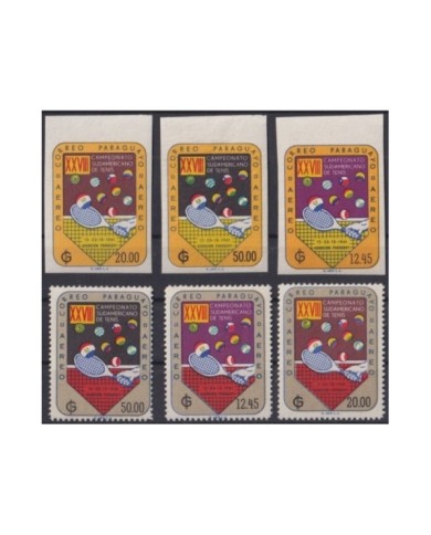 F-EX23544 PARAGUAY MNH 1961 SOUTH AMERICA TENNIS GAMES PERF + IMPERFORATED.