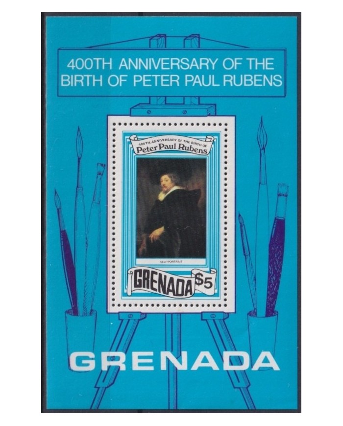 F-EX23619 GRENADA MNH 1978 ART PAINTIND RUBENS SHEET.