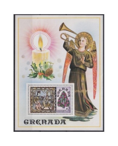 F-EX23622 GRENADA MNH 1977 NAVIDAD CHRISTMAS RELIGION ART.