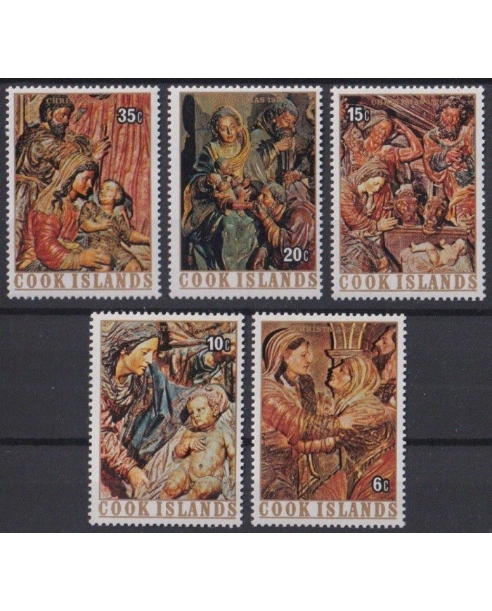 F-EX23693 COOK MNH 1976 NAVIDAD CHRISTMAS RELIGION ART