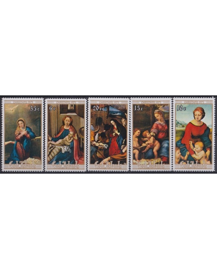 F-EX23694 COOK MNH 1975 NAVIDAD CHRISTMAS RELIGION ART.