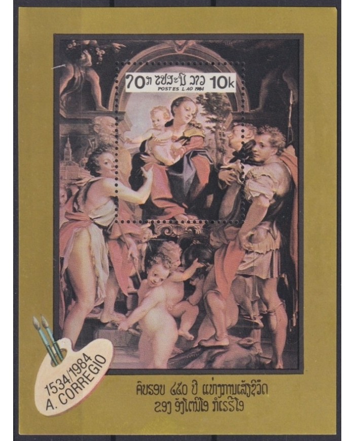 F-EX23713 LAOS MNH 1984 RELIGION ART A. CORREGIO