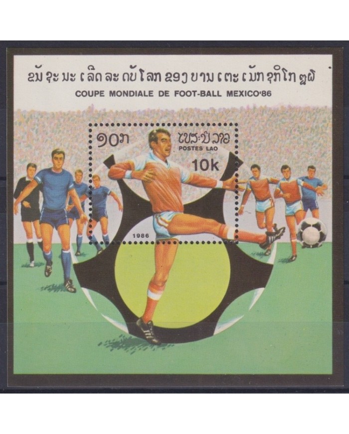 F-EX23714 LAOS MNH 1986 WORLD CHAMPION SOCCER MEXICO FOOTBALL.