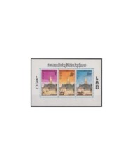 F-EX23715 LAOS MNH 1976 SHEET PAGODAS ARCHITECTURE RELIGION.