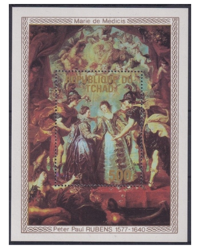 F-EX23728 CHAD TCHAD MNH ART PAINTING MARIA DI MEDICIS PETER PAUL RUBENS.