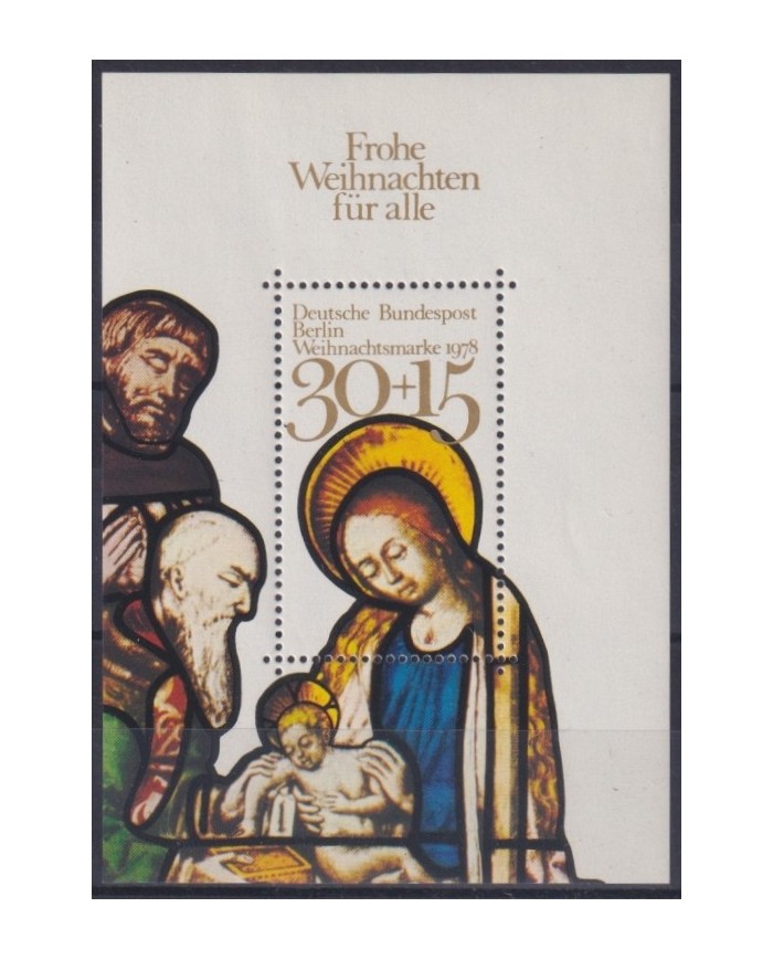 F-EX23783 GERMANY MNH 1978 ART RELIGION GLASS PAINTING VITRALES.