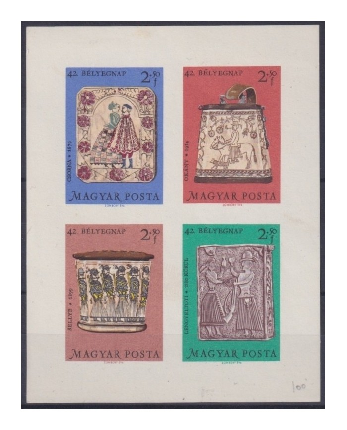 F-EX23807 HUNGARY MNH SHEET ART POTTERY.