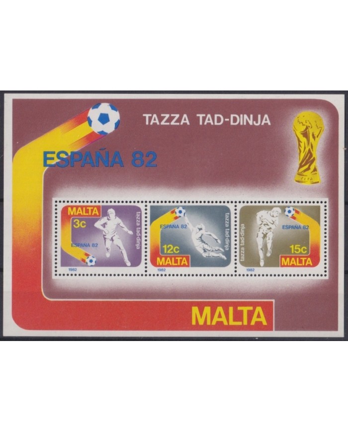 F-EX23820 MALTA MNH 1982 WORLD CHAMPION SOCCER SPAIN FOOTBALL.