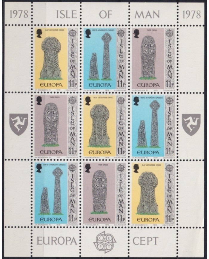 F-EX23834 ENGLAND UK MAN IS MNH 1978 CELTIC ART ARCHEOLOGY EUROPA CEPT.