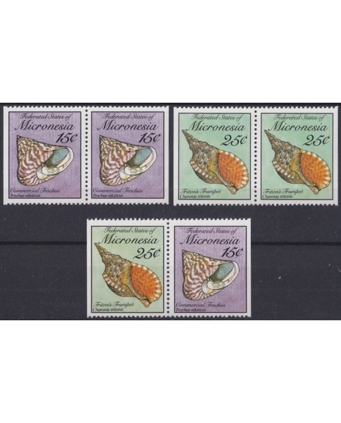 F-EX23859 MICRONESIA MNH 1989 MARINE WILDLIFE SHELL