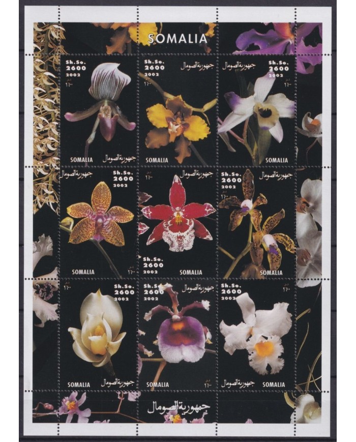 F-EX23931 SOMALIA MNH 2002 FLOWER FLORES ORQUIDEAS ORCHILD.