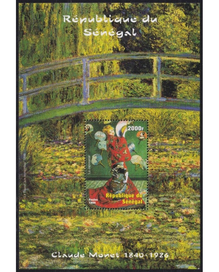 F-EX23935 SENEGAL MNH 1999 ART PAINTING FRANCE IMPRESSIVE MONET.