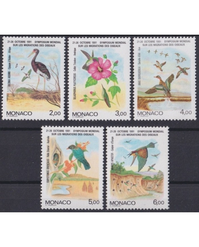 F-EX24173 MONACO MNH 1991 AVES BIRD OISEAUX VÖGEL.