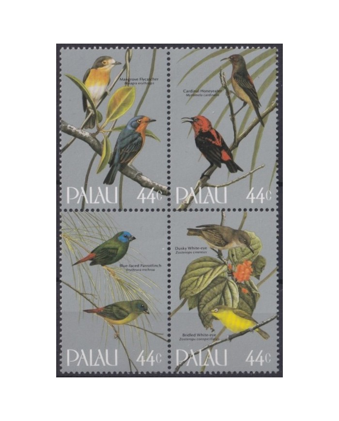 F-EX24339 PALAU IS MNH BIRD AVES PAJAROS OISEAUX VÖGEL BLOCK.