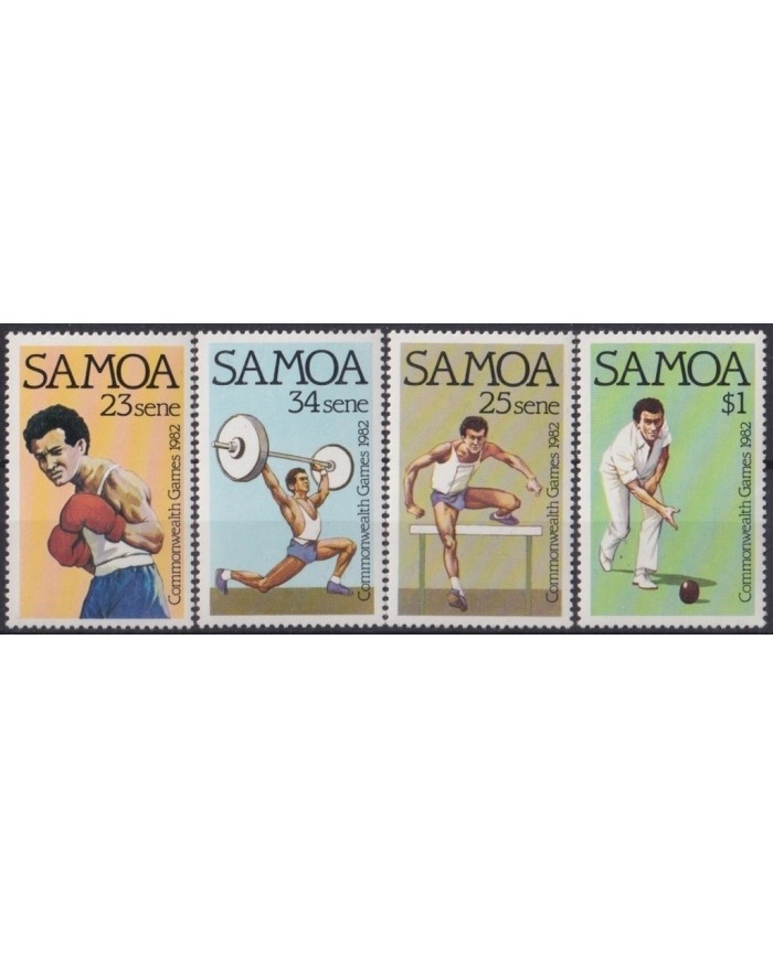 F-EX24600 SAMOA MNH 1982 COMMOWEALTH GAMES WEIGHTLIFTING HALTEROFILIA BOLOS.