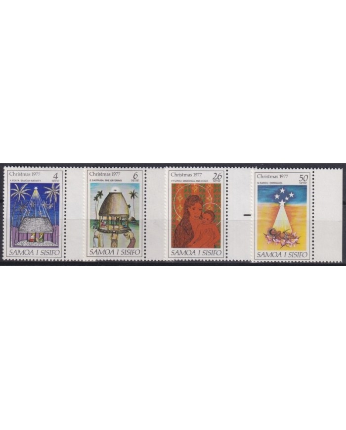 F-EX24618 SAMOA I SISIFO MNH 1977 CHRISTMAS NAVIDAD RELIGION.