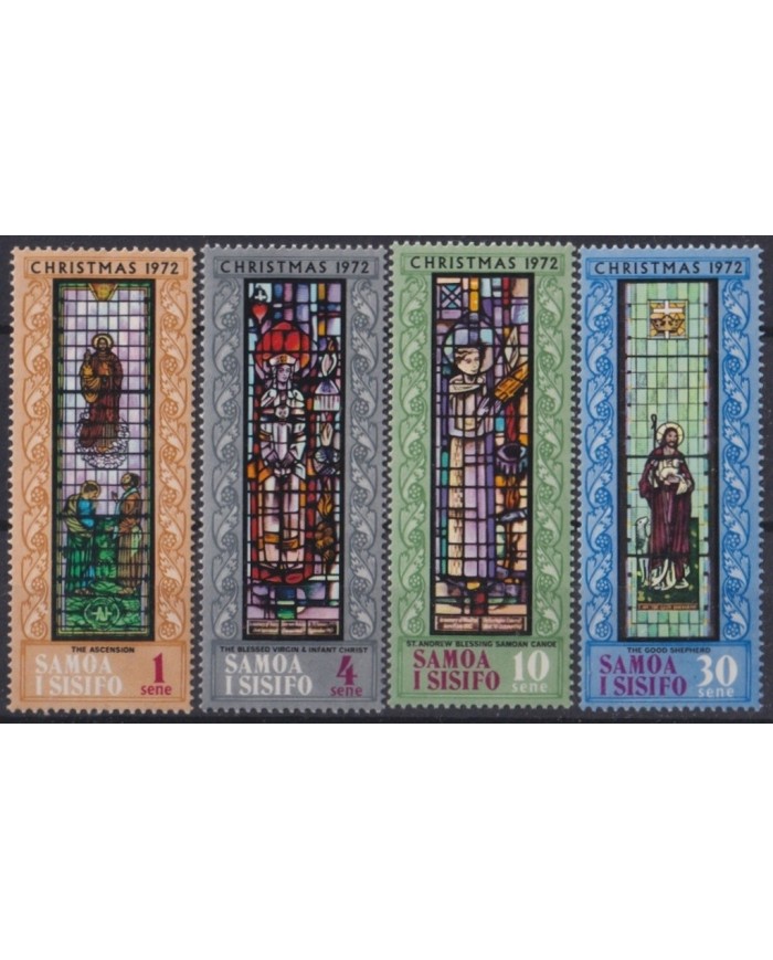 F-EX24621 SAMOA I SISIFO MNH 1972 CHRISTMAS NAVIDAD RELIGION GLASSES PAINTING CHURCH