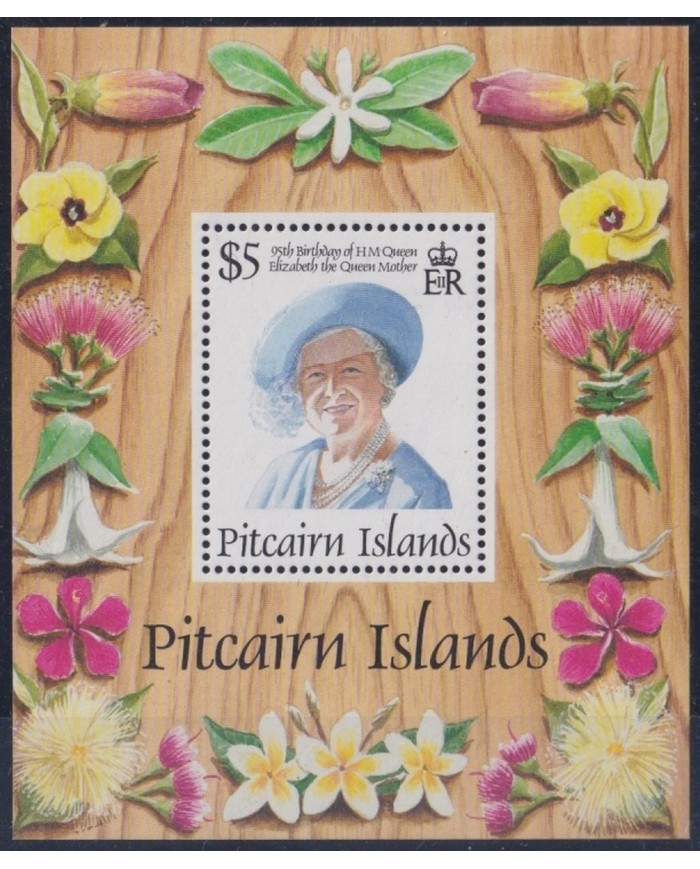 F-EX24661 PITCAIRN IS MNH 1995 95th ANIV OF QUEEN MOTHER