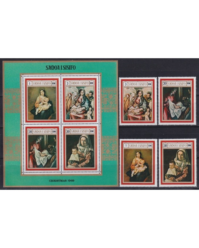 F-EX24703 SAMOA I SISIFO MNH 1969 CHRISTMAS NAVIDAD RELIGION ART .