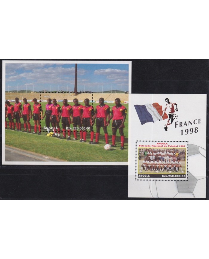 F-EX24817 ANGOLA MNH 1997 SOCCER FOOTBALL1998 WORLD CHAMPIONSHIP FRANCE.