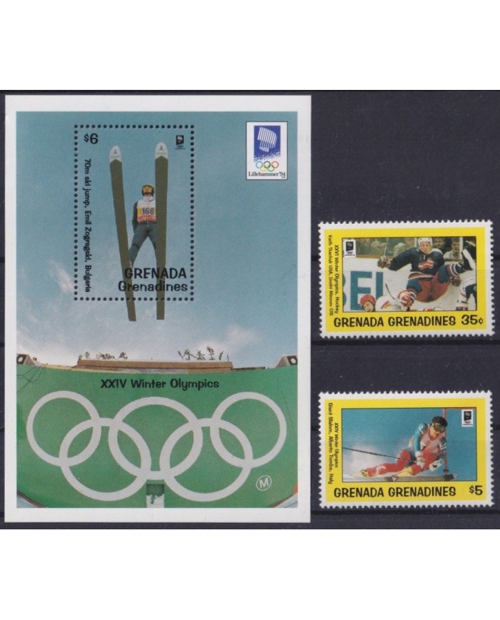 F-EX24829 GRENADA & GRENADINES MNH 1994 WINTER OLIMPYC LILLEHAMMER SKI ICE SKATING .