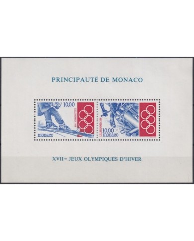 F-EX24859 MONACO MNH 1994 WINTER OLIMPYC LILLEHAMMER SKI ICE SKATING .