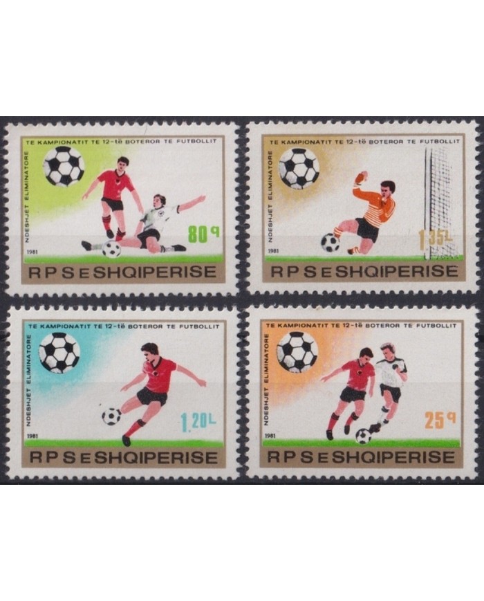 F-EX24933 ALBANIA MNH 1981 SOCCER FOOTBALL FUTBOL WORLD CUP.